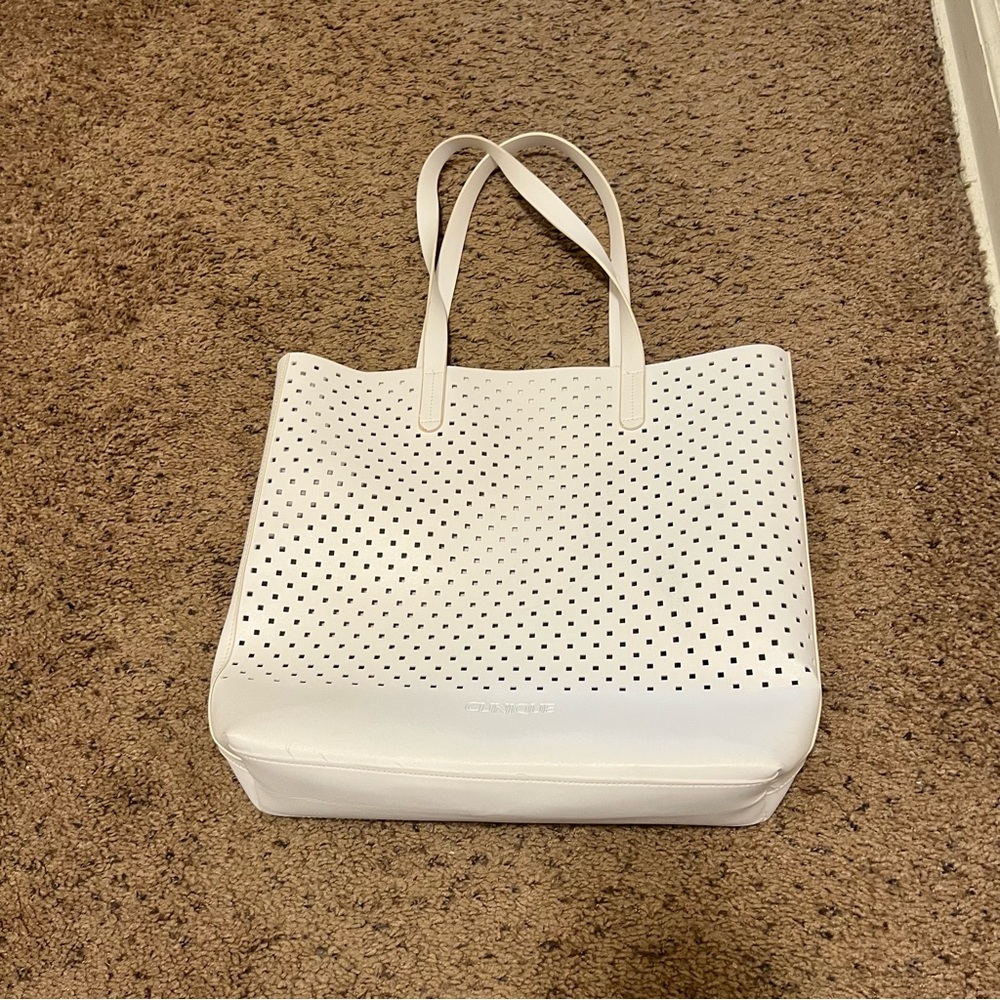 White Clinique Shoulder Bag